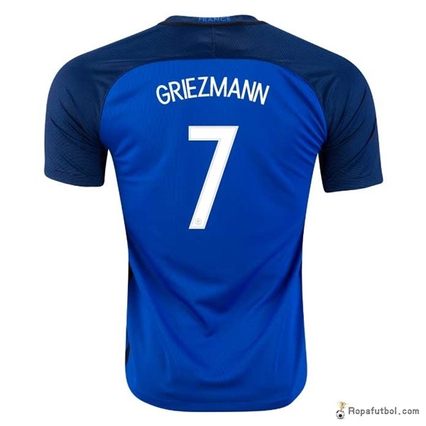 Camiseta Francia Replica Primera Ropa Griezmann 2016 Azul